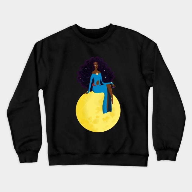 The Moon Goddess Crewneck Sweatshirt by llunartx